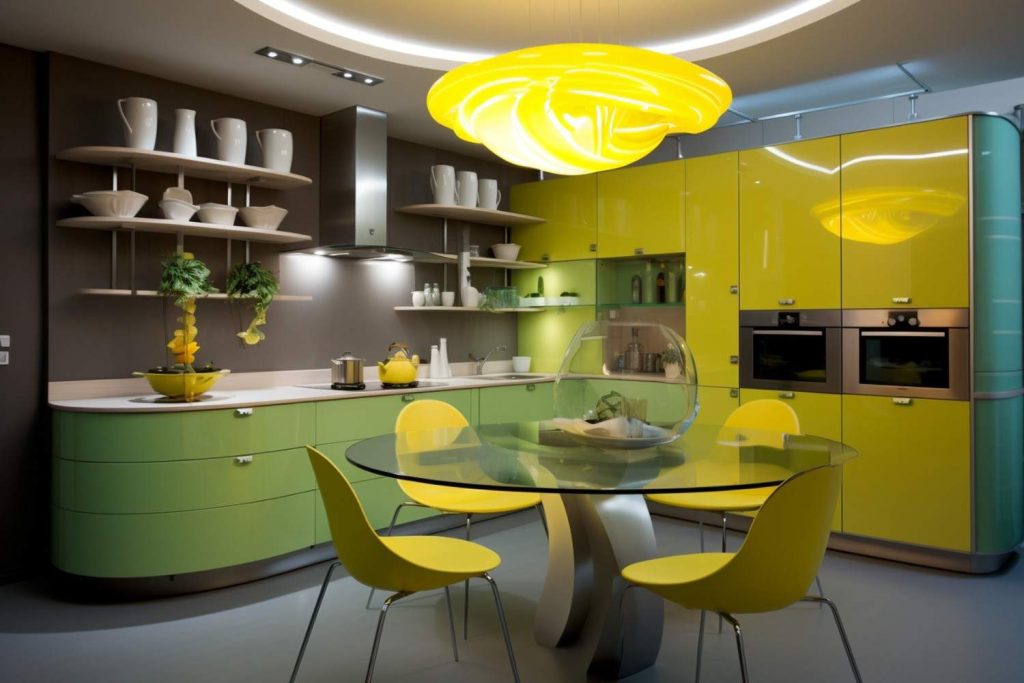 Lighting and Colour Play Kitchen Design 