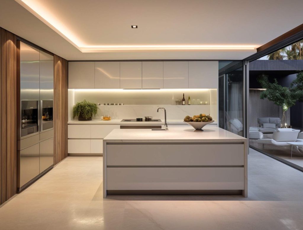 Straight (One-Wall) Layout Kitchen Design 